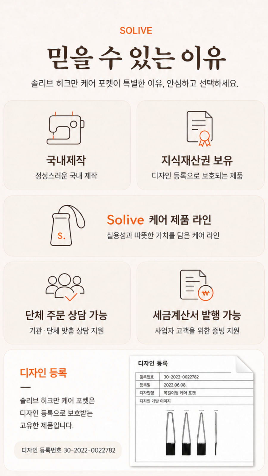 Solive 히크만 케어포켓 카테터 보호 주머니 상세 이미지